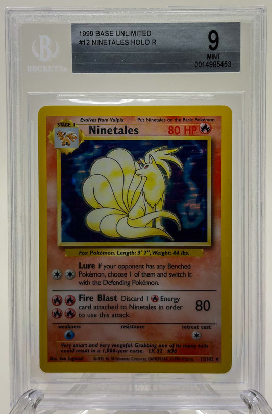 Ninetales #12 Pokémon Base Set BGC 9 Pokémon TCG Card