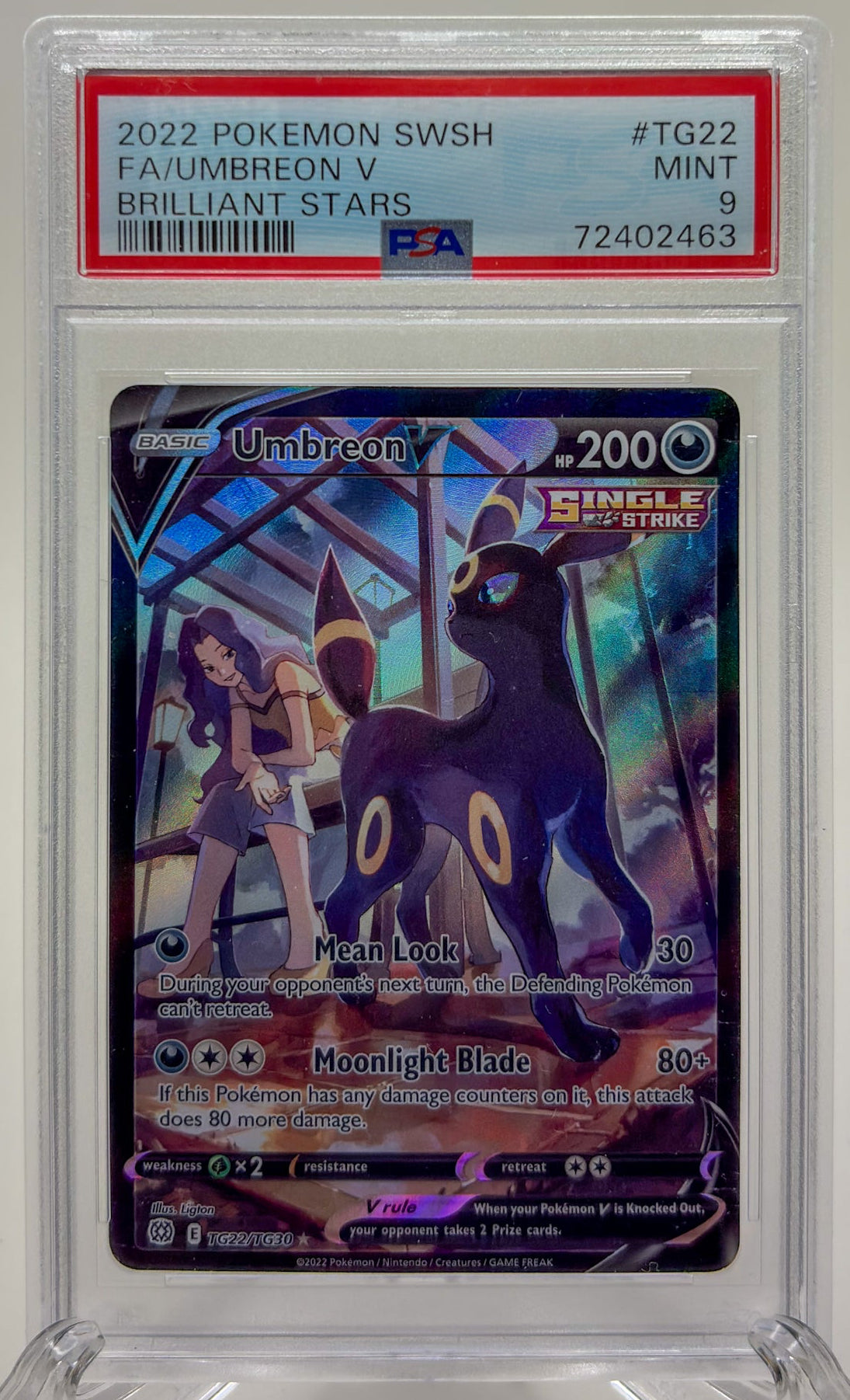 Umbreon V #TG22 Pokemon Brilliant Stars PSA 9 Pokemon TCG Card